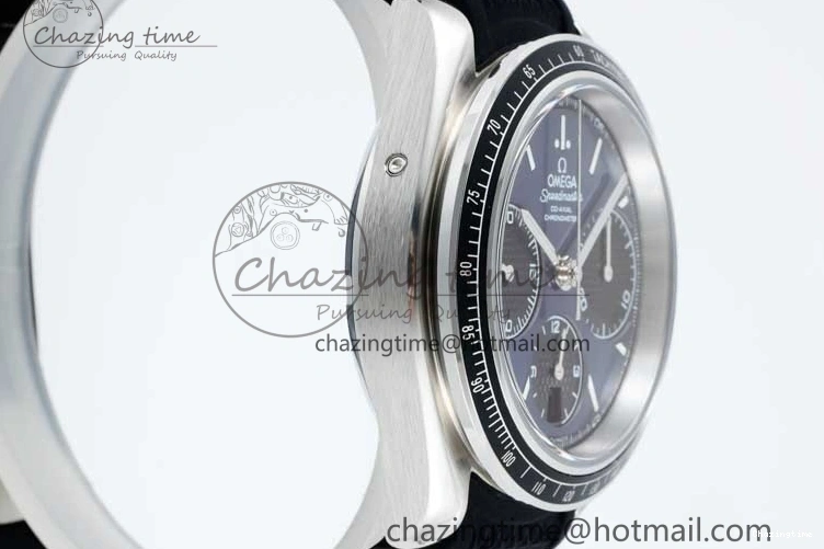 1227 SportInspired Speedmaster Racing Master SS HKF Best Edition Blue Black Dial on Black Rubber Strap A 7817